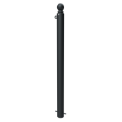Ornamental bollard | Series 485B | � 82 mm | stationary, for casting in concretewith ground anchor, total length approx. 1300 mm | without lock | with 1 eyelet